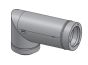 12" Diameter Grease Duct 87 Degree Elbow w/ Access Panel DW-NAKS-CK12-87EA-ZC Double Wall 12” Diameter