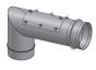 16" Diámetro, Ducto de Grasa de Pared Simple, 87 Grados Codo con Acceso SWCK16-87EA COMPRAR, DUCTOS, Accesorios de conducto de grasa de pared simple, Pared simple de 16 "de diámetro