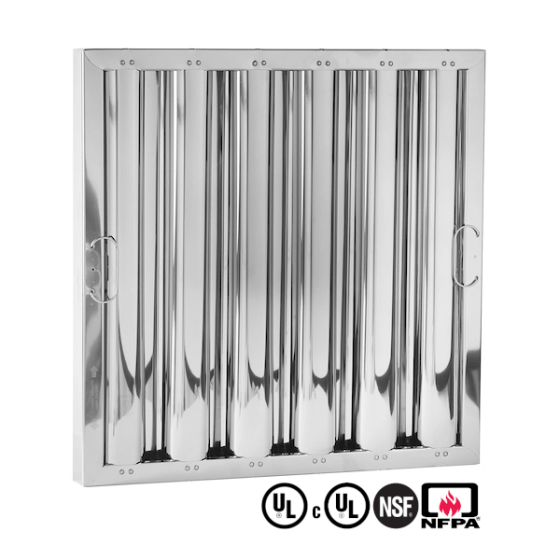 Filtro de Grasa de Deflector de Campana Comercial de Acero Inoxidable, 20-inch x 20-inch x 2-inch STAINLESS_20_20_2 COMPRAR, ACCESORIOS, Filtros