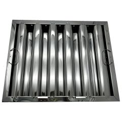 Stainless Steel Commercial Hood Baffle Grease Filter, 16-inch x 25-inch x 2-inch W/CLIPS