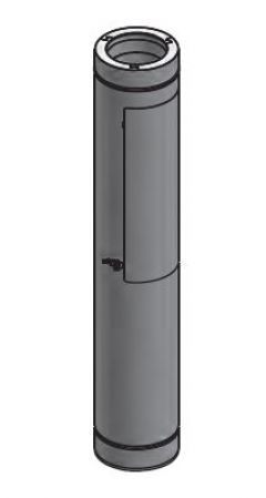 10" Diameter, Double Wall Zero Clearance Grease Duct, Inline Access Door Length