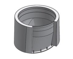 18" Diameter, Double Wall Reduced Clearance Grease Duct, No Weld Hood Adapter Oval - Start