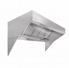 Low Ceiling Sloped Front Wall Canopy Hood w/Makeup Air 6'x48"