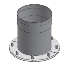 12" Diameter Grease Duct No Weld Hood Adapter - Start
