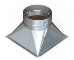 16" Diameter Grease Duct Transition Square to Round