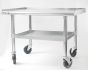 NAKS 36" x 27" 16 Gauge Stainless Steel Equipment Stand with Undershelf and Casters TABLE-36 SHOP, Equipment, Equipment Stands