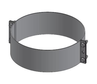 22" Diameter, Double Wall Reduced Clearance Grease Duct, Light Support Band DWKL22-LSB COMPRAR, DUCTOS, Double Wall Reduced Clearance Grease Duct Accessories, Double Wall 22” Diameter