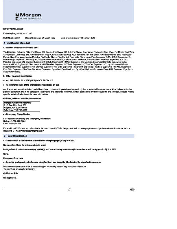 Material Safety Data Sheet